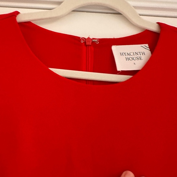 Tuckernuck Hyacinth House Elegant Red and Pink Metallic Fringe Tiered Dress - Picture 5 of 12